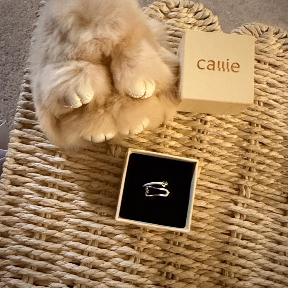 Callie Custom real Silver plated ring with topaz!
